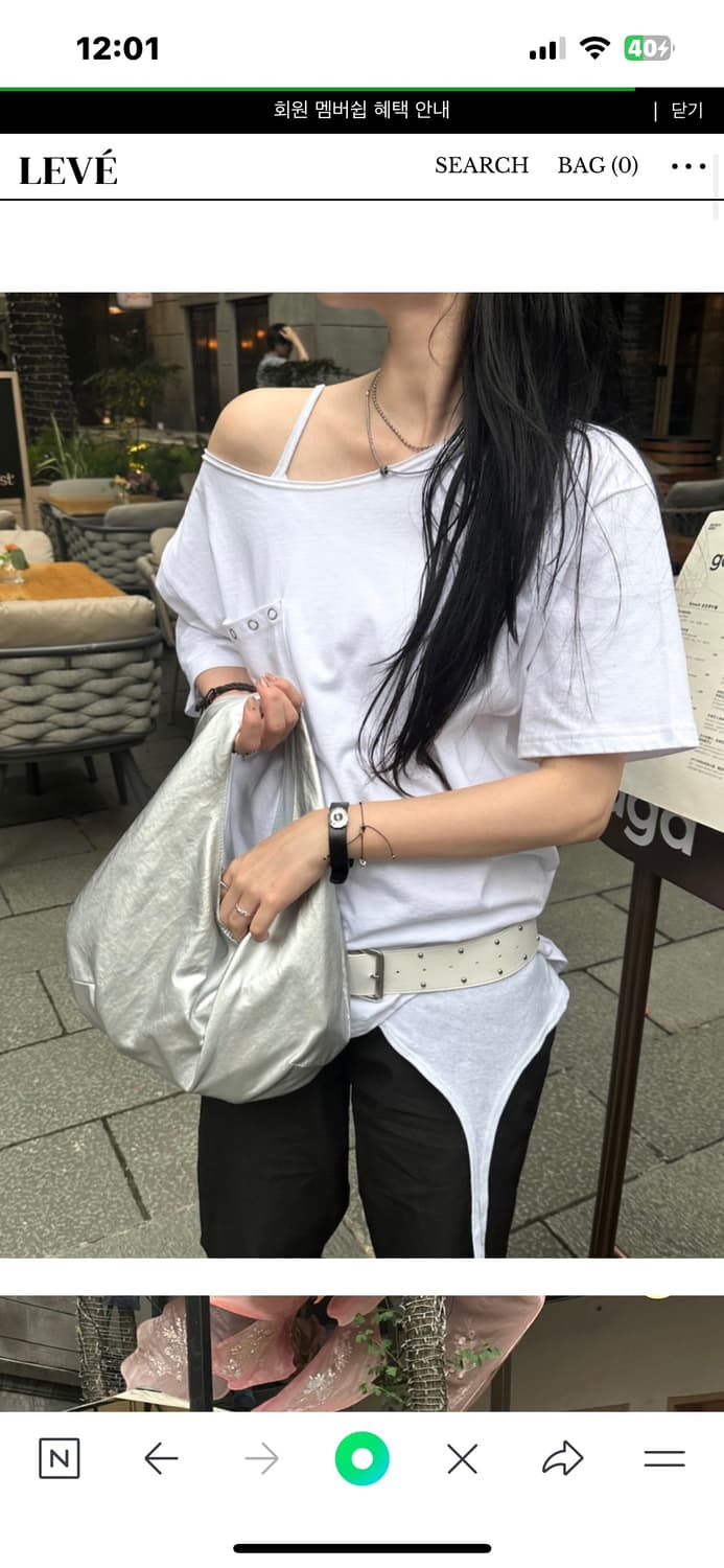 르에브[제작] 포켓 원숄더 탑 상품이미지2