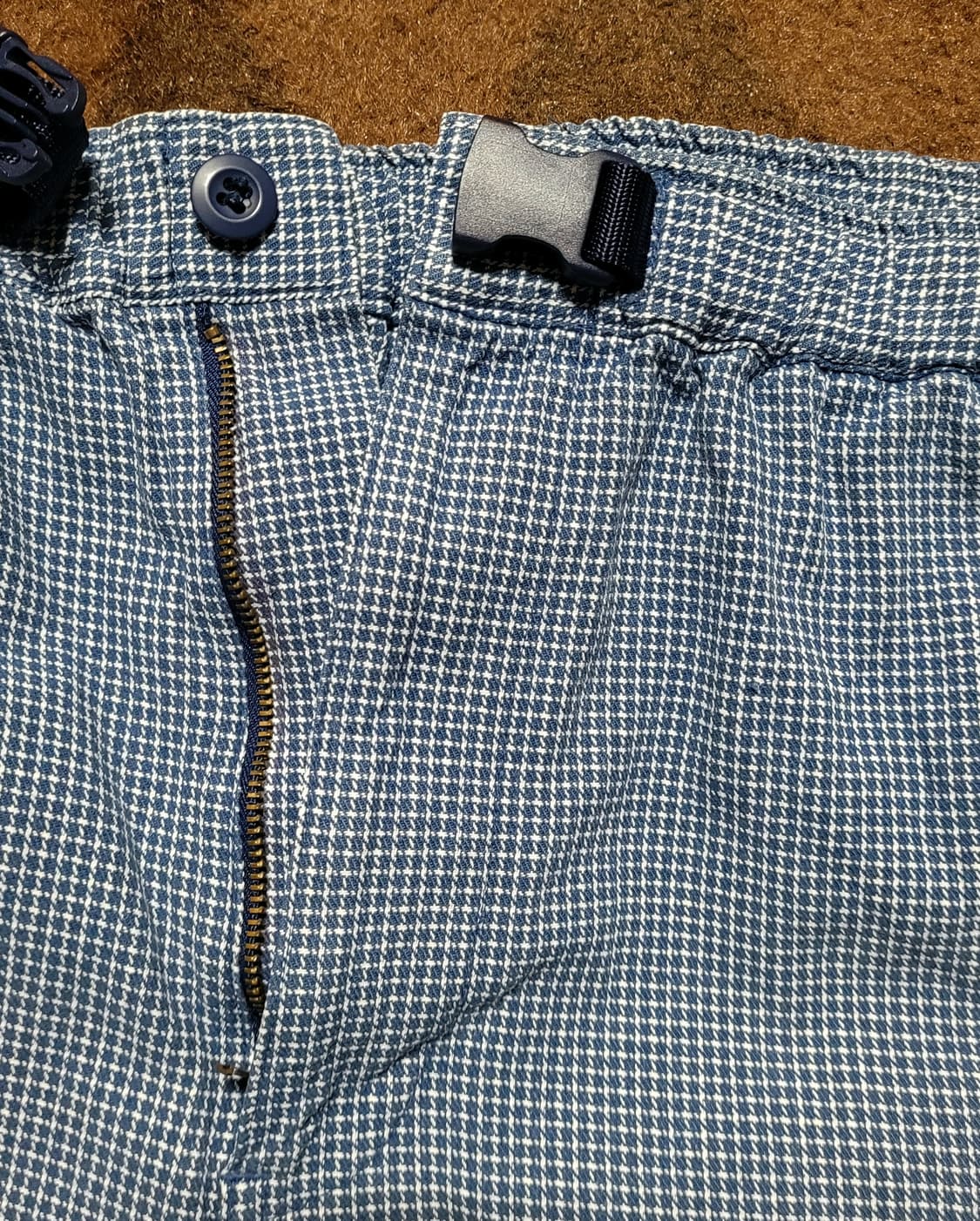 올드 유니클로 남성 블루 잔체크 반바지(30~31) 상품이미지6