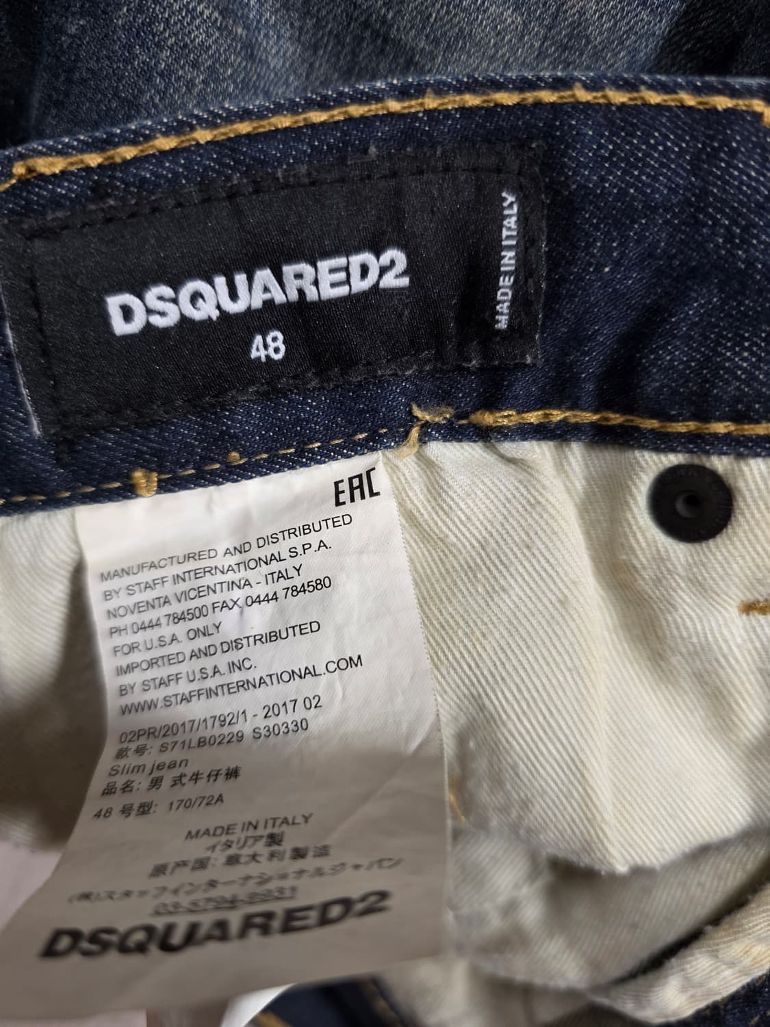 정품] 디스퀘어드2 메탈로고 워싱진.
슬림바이커핏. 상품이미지10