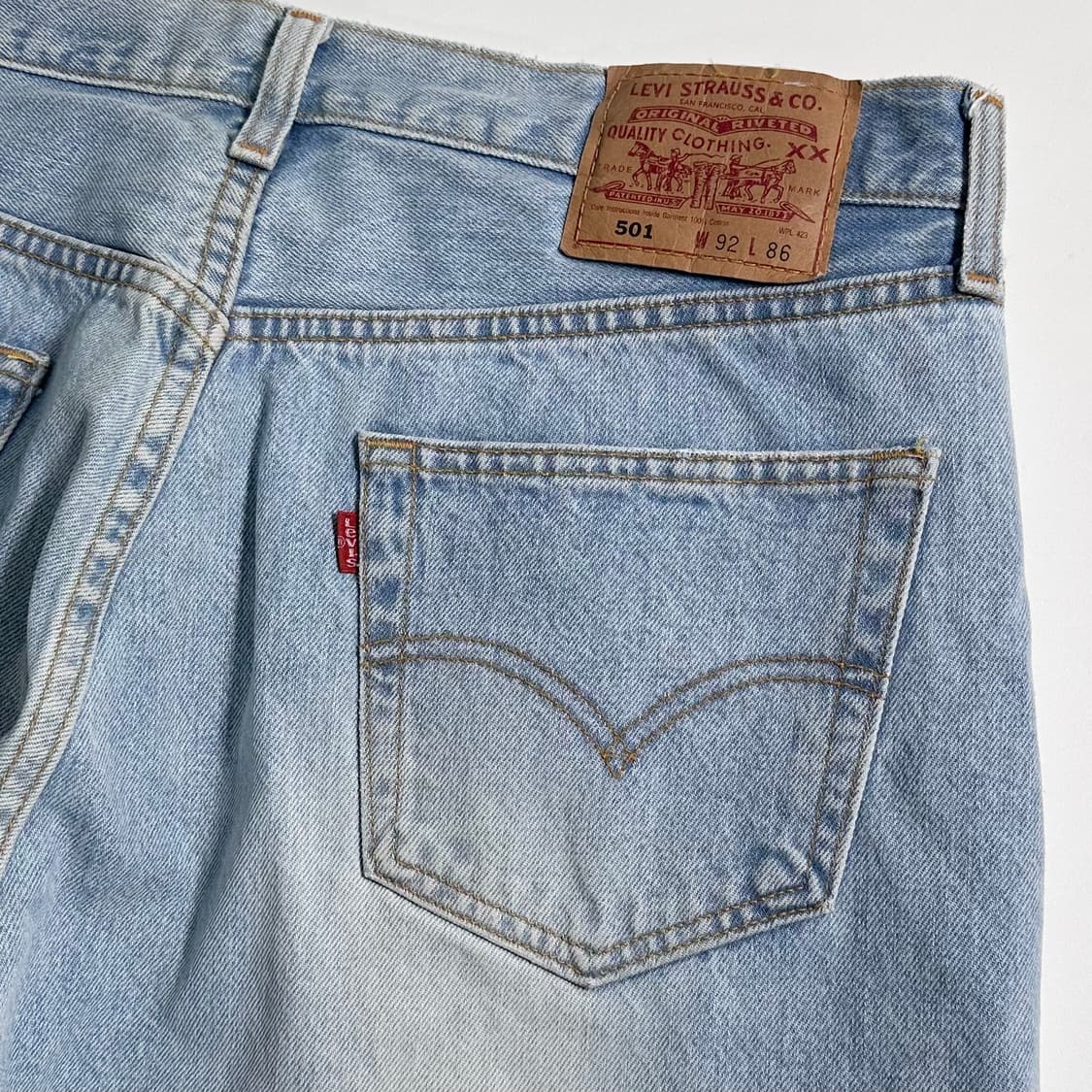 00s 리바이스 501 연청 데님 팬츠 상품이미지5