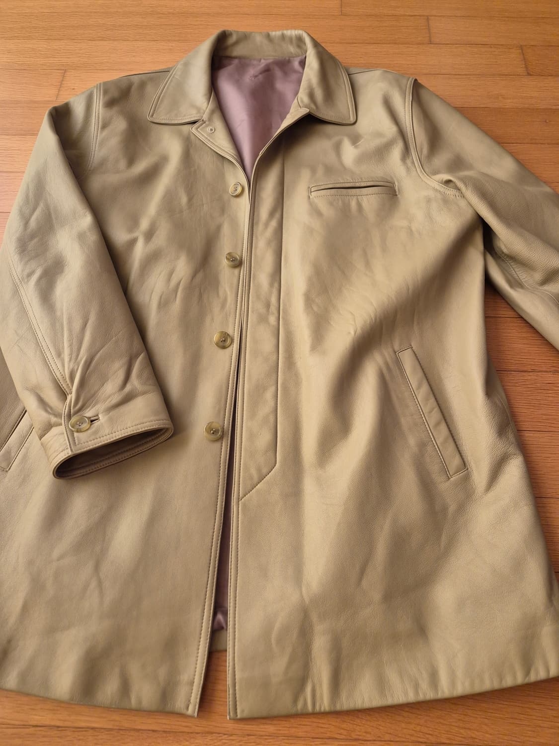 일본 베이지 양가죽 카코트 상품이미지3