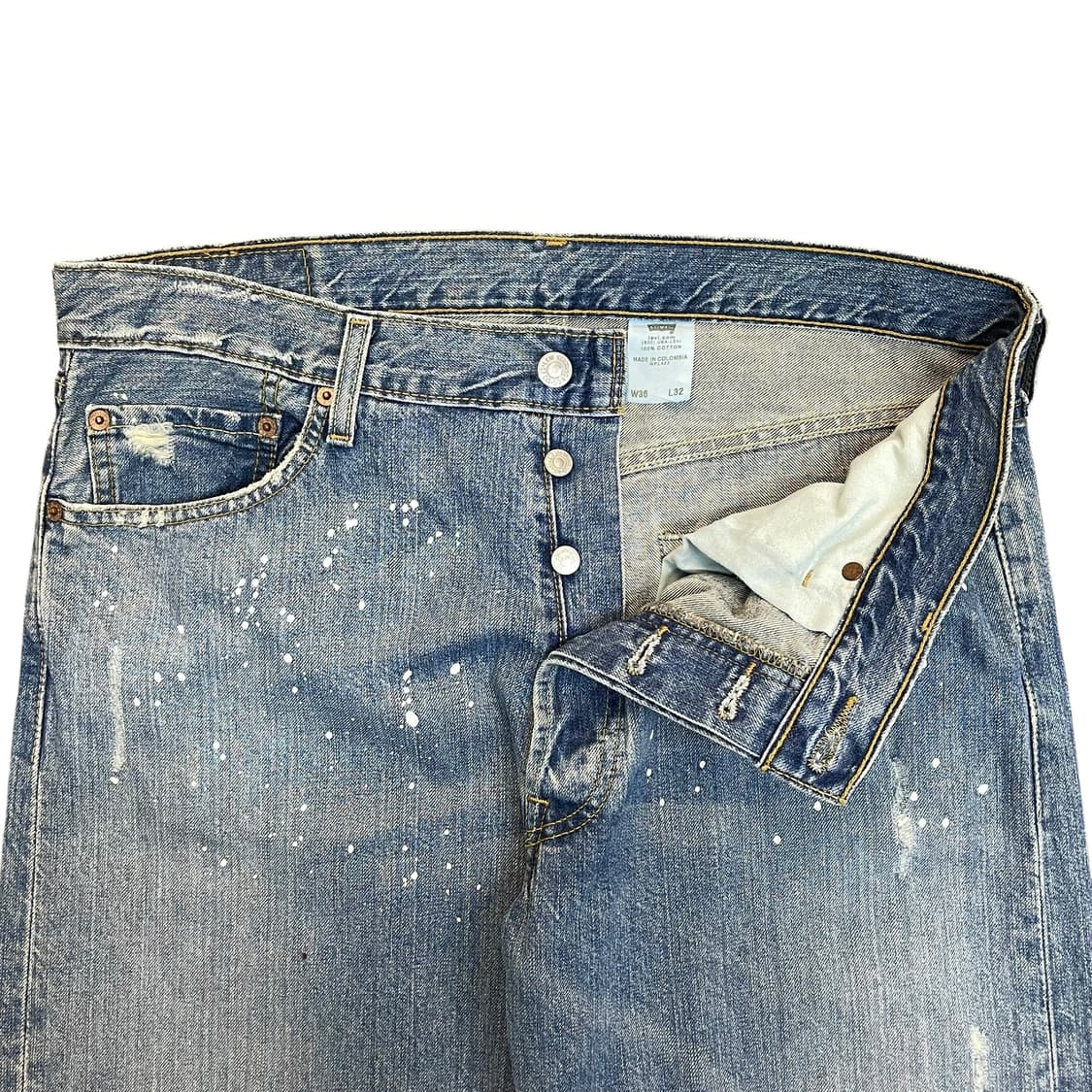 00s 리바이스 501 페인팅 데님팬츠 상품이미지4