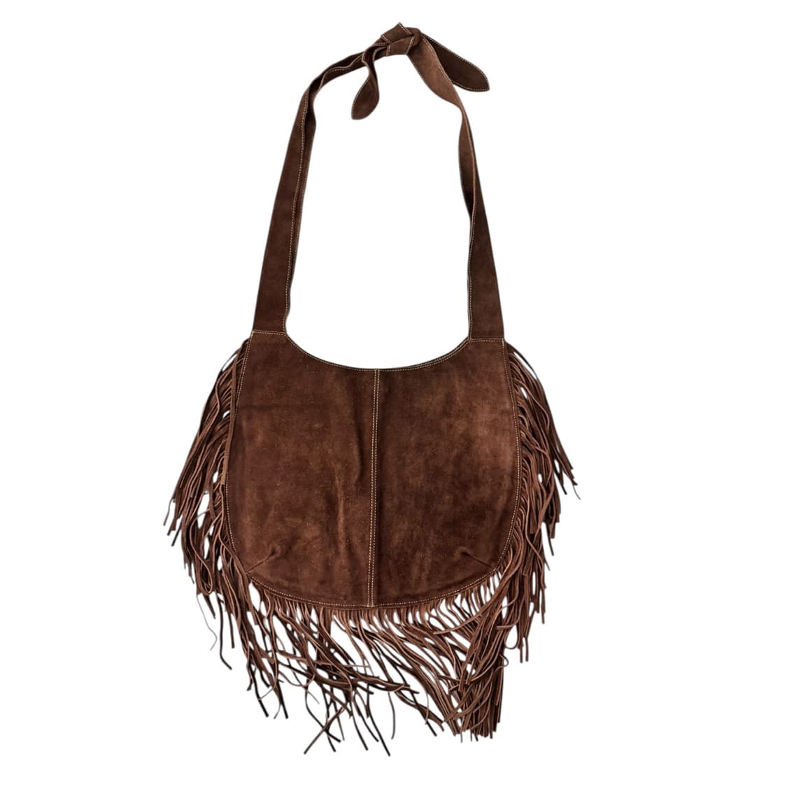 히스테릭글래머 스웨이드 프린지 숄더백 브라운 상품이미지3