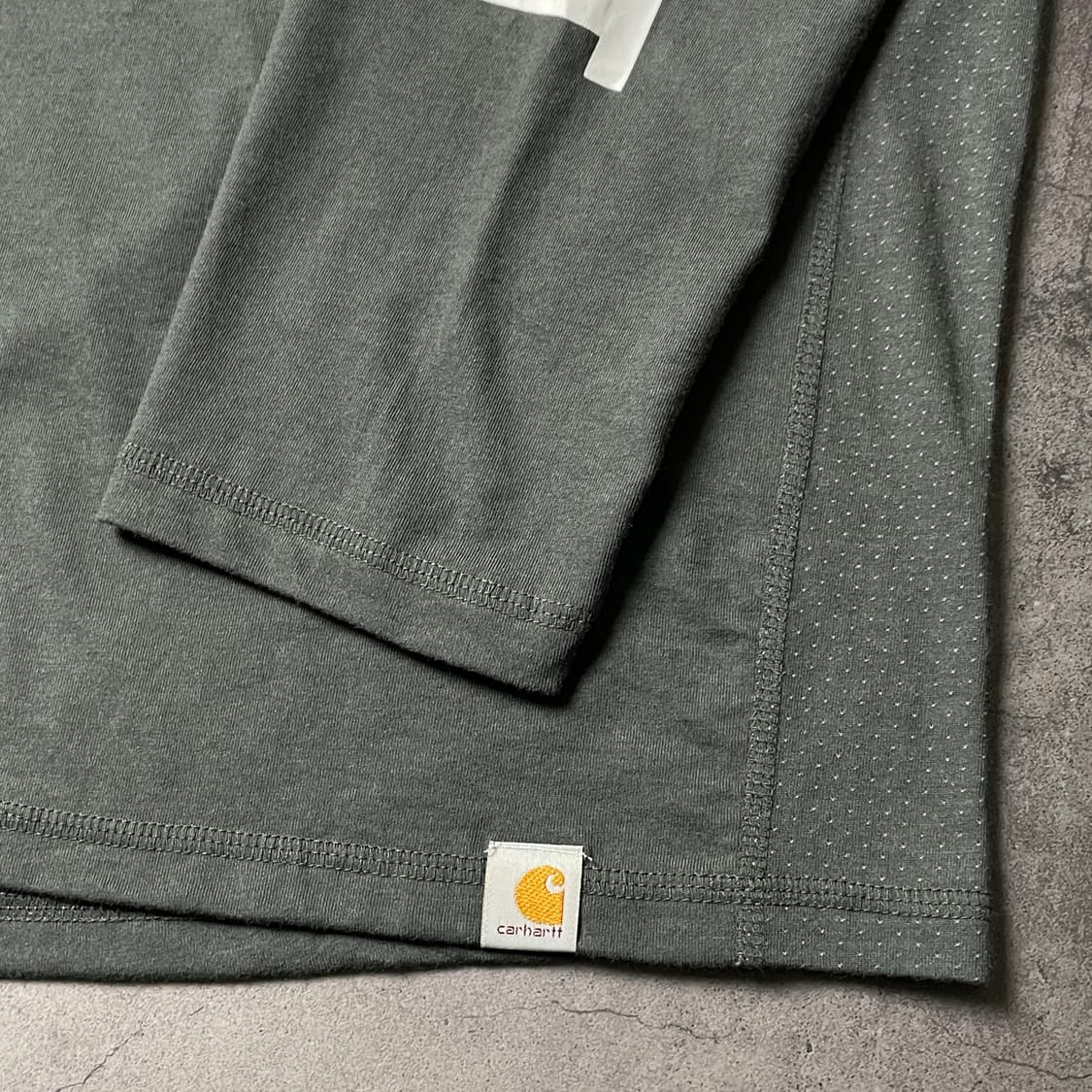 CARHARTT 데드스탁 칼하트 카키 레터링 후드티 A01023 상품이미지5