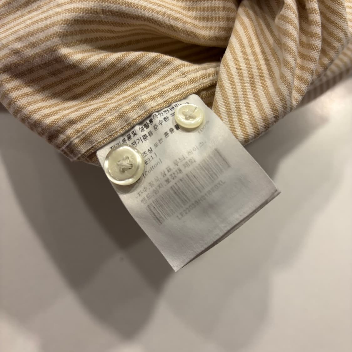 [XL] Lee 리 스트라이프 셔츠 베이지 C443 상품이미지8