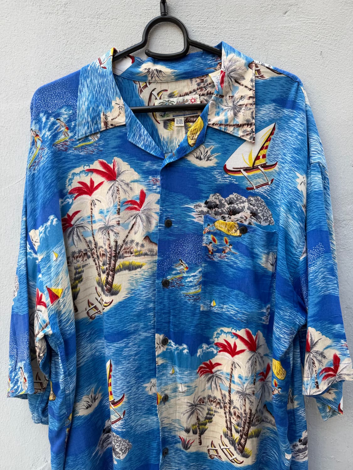 Aloha Joe 비스코스 하와이안 셔츠 블루 상품이미지3