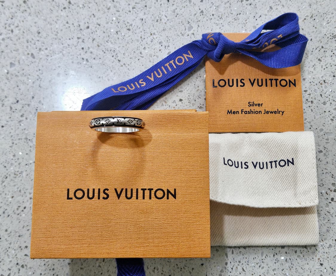 루이비통 925실버 LV 밤부 반지 L(국내 약22호) [정품/풀세트] 상품이미지5