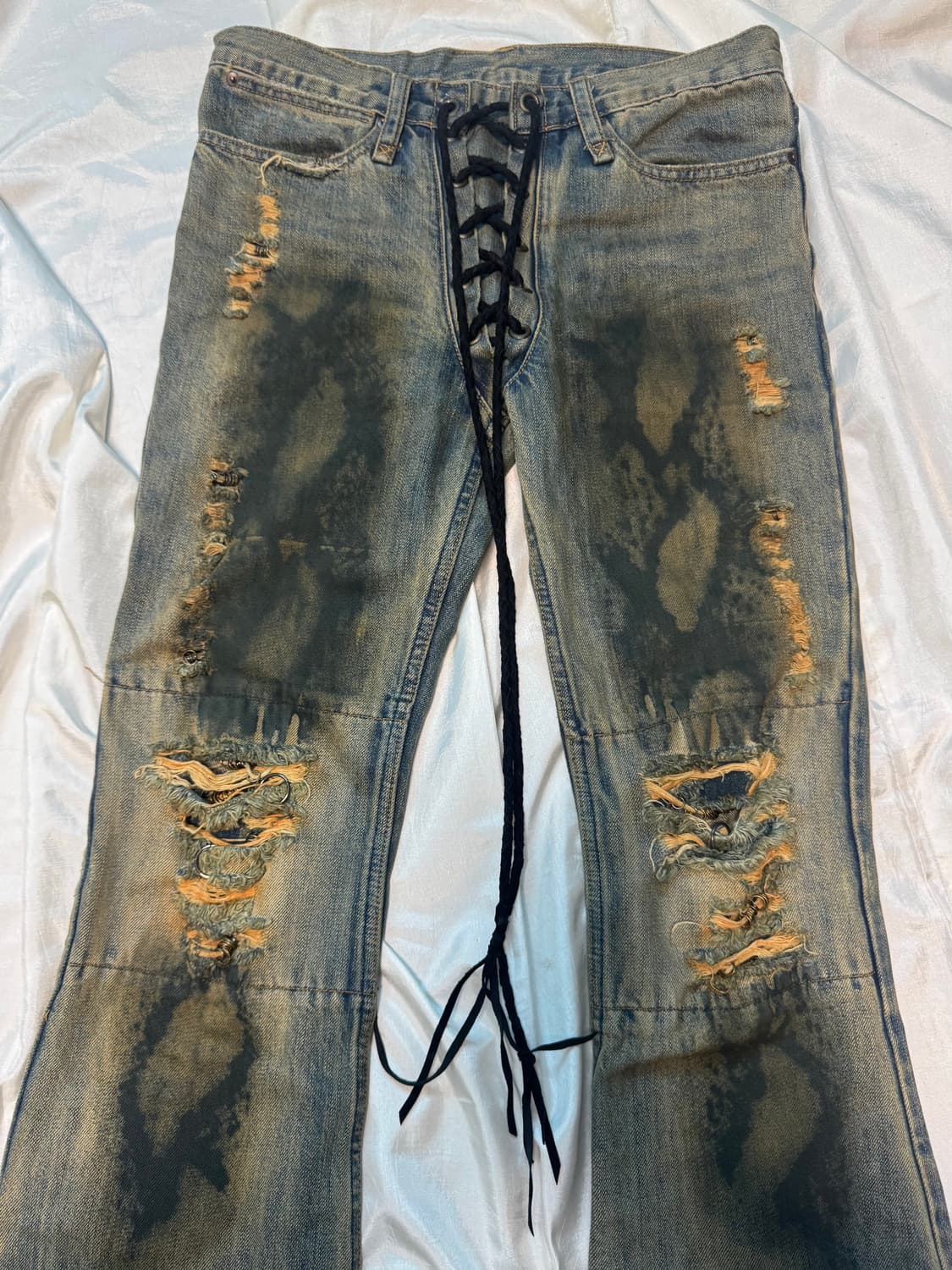 Ifsixwasnine mudmax lace-up flare denim  상품이미지2