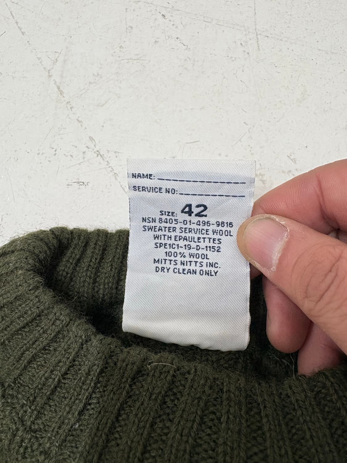 00’s USMC Service Wool sweater. 상품이미지5