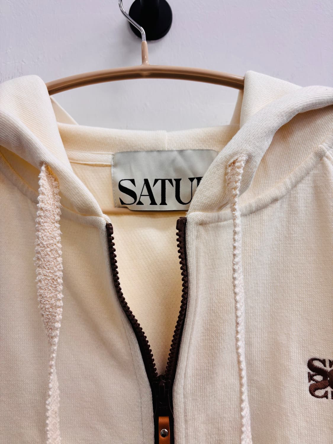 SATUR 세터 로턴 루즈핏 후드 집업 리조트 크림 상품이미지3