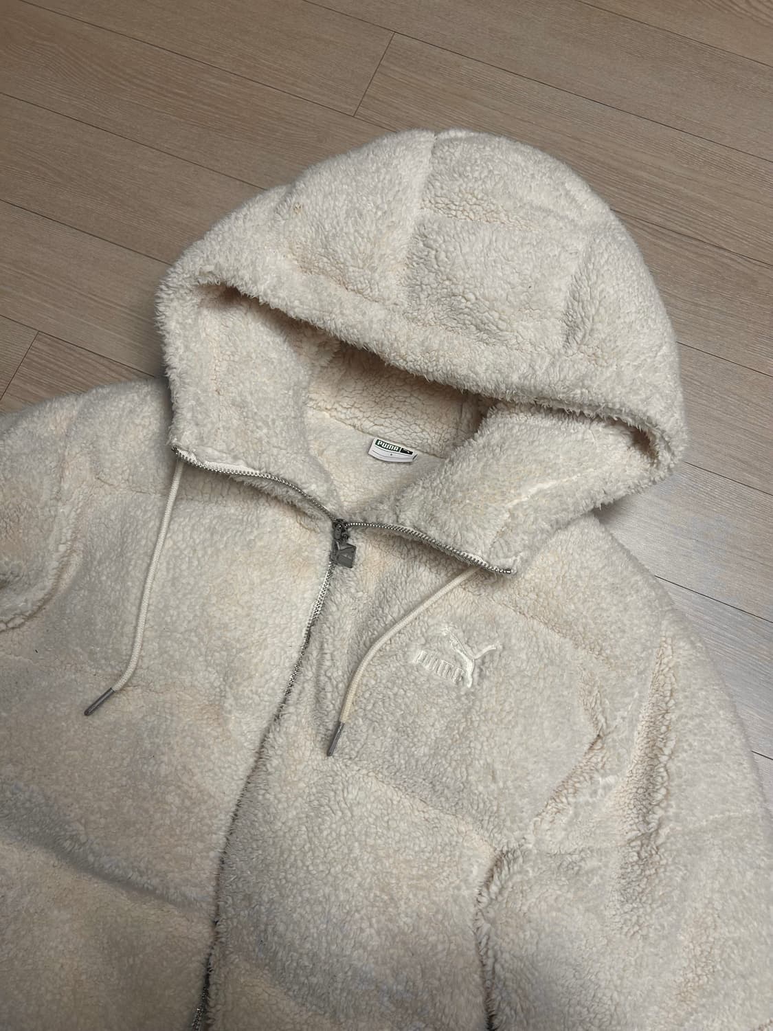 퓨마 쉐르파 털 후드집업 후드 패딩 S 상품이미지1
