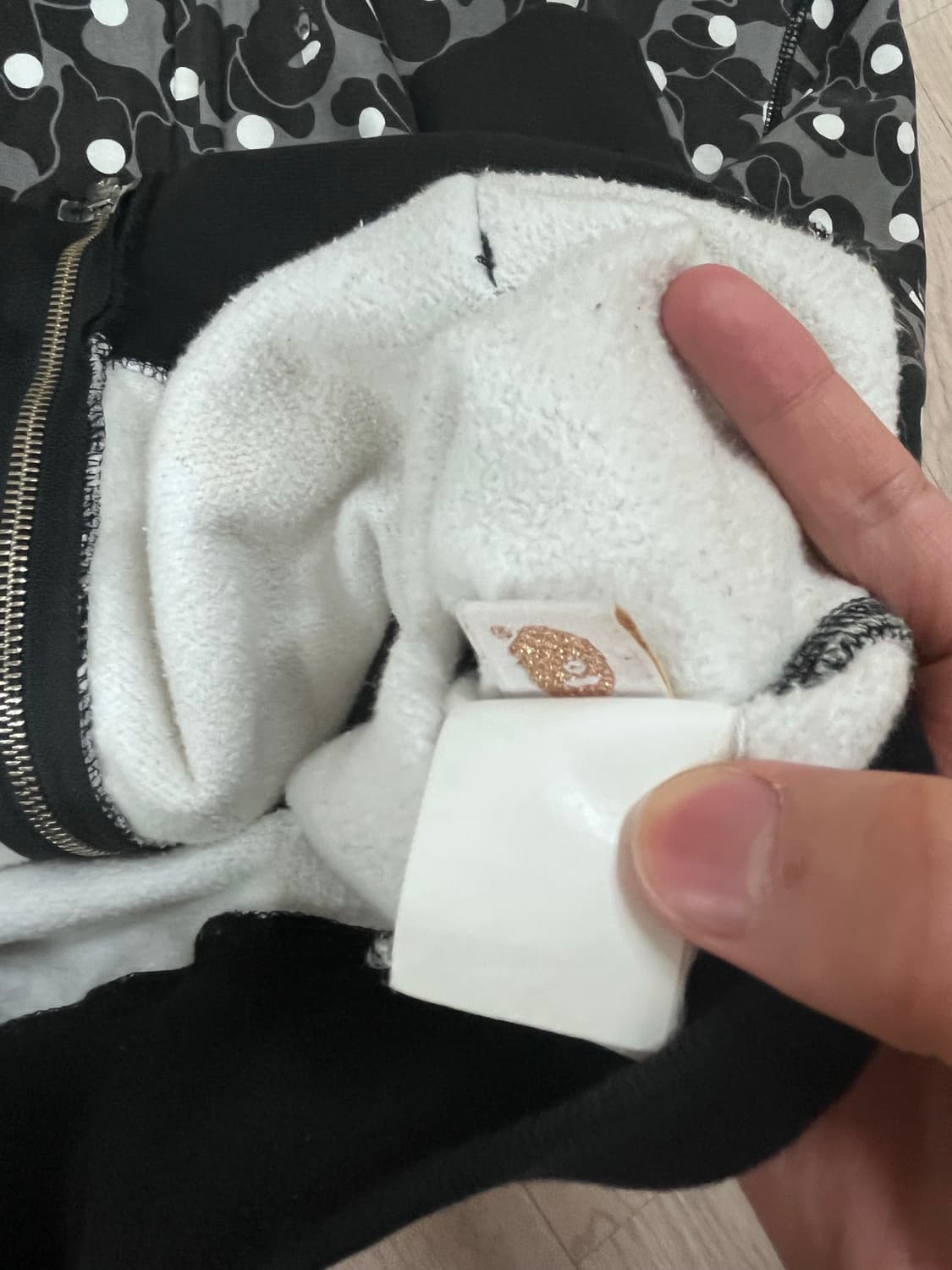 XL 베이프 도트 샤크 후드집업 상품이미지4