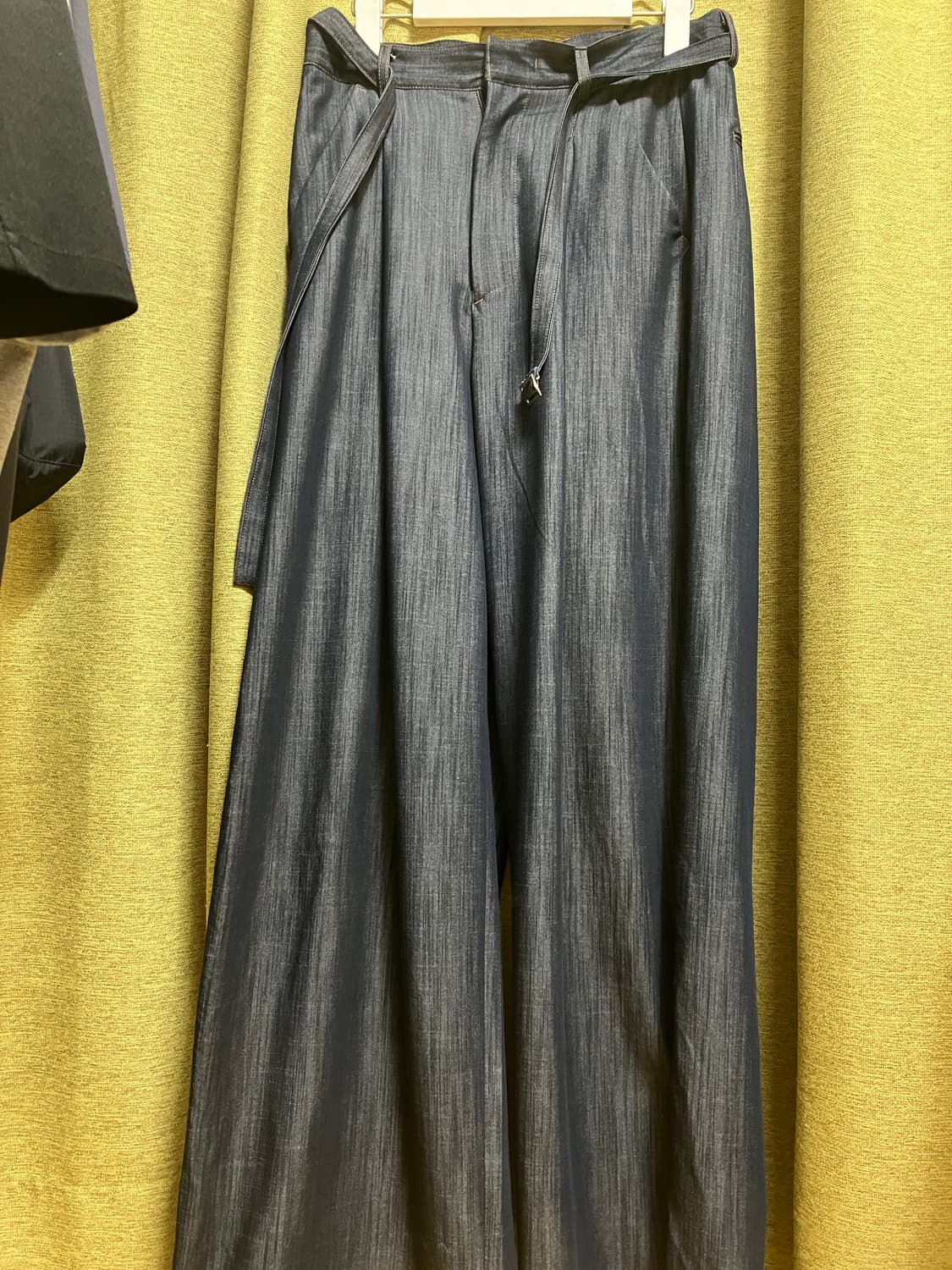 디앤에스알 벨티드 드레이프 슬랙스 인디고 S 상품이미지2