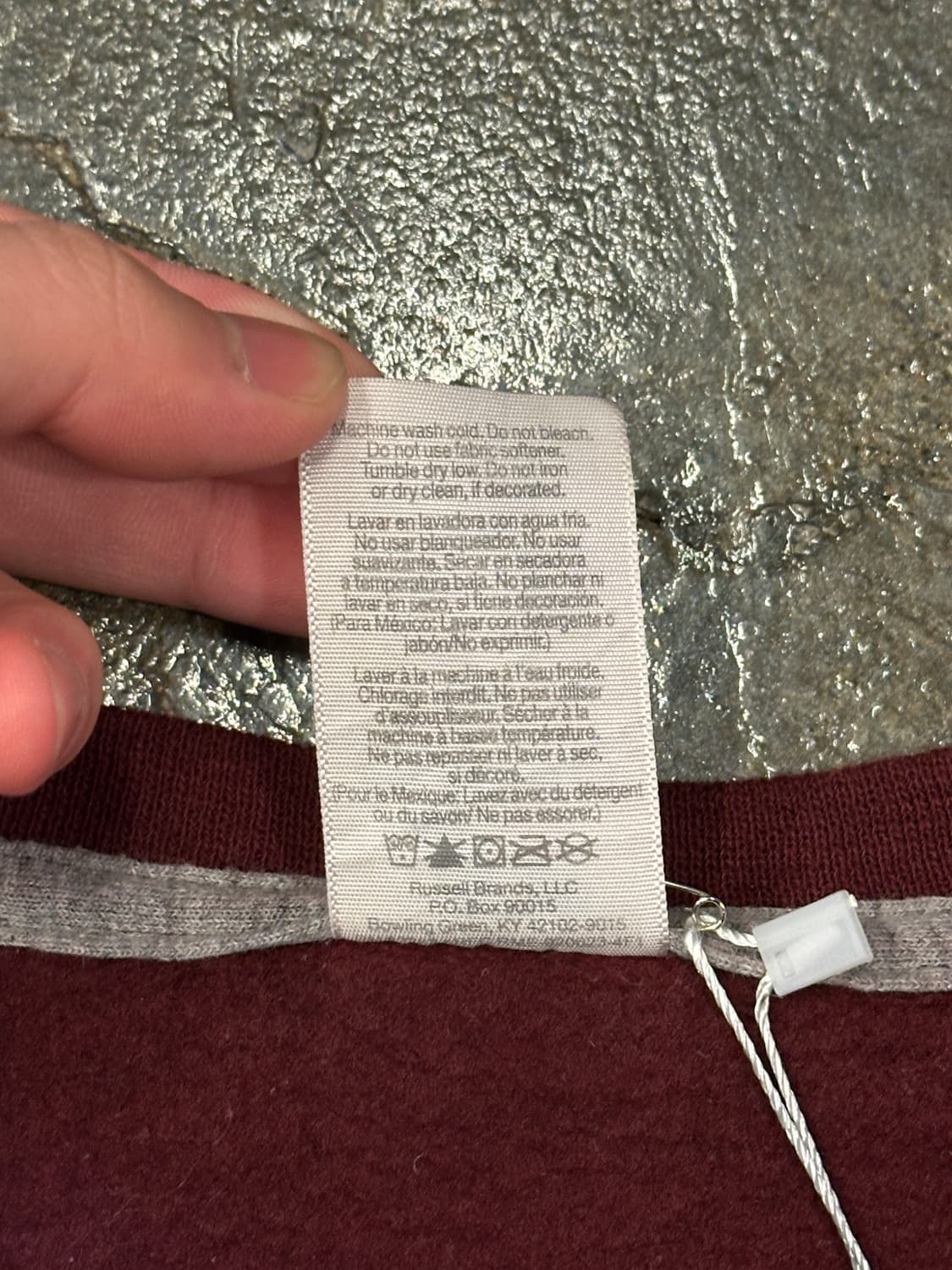 Russell 러셀 애슬레틱 무지 버건디 스웻셔츠 맨투맨 XL 상품이미지5