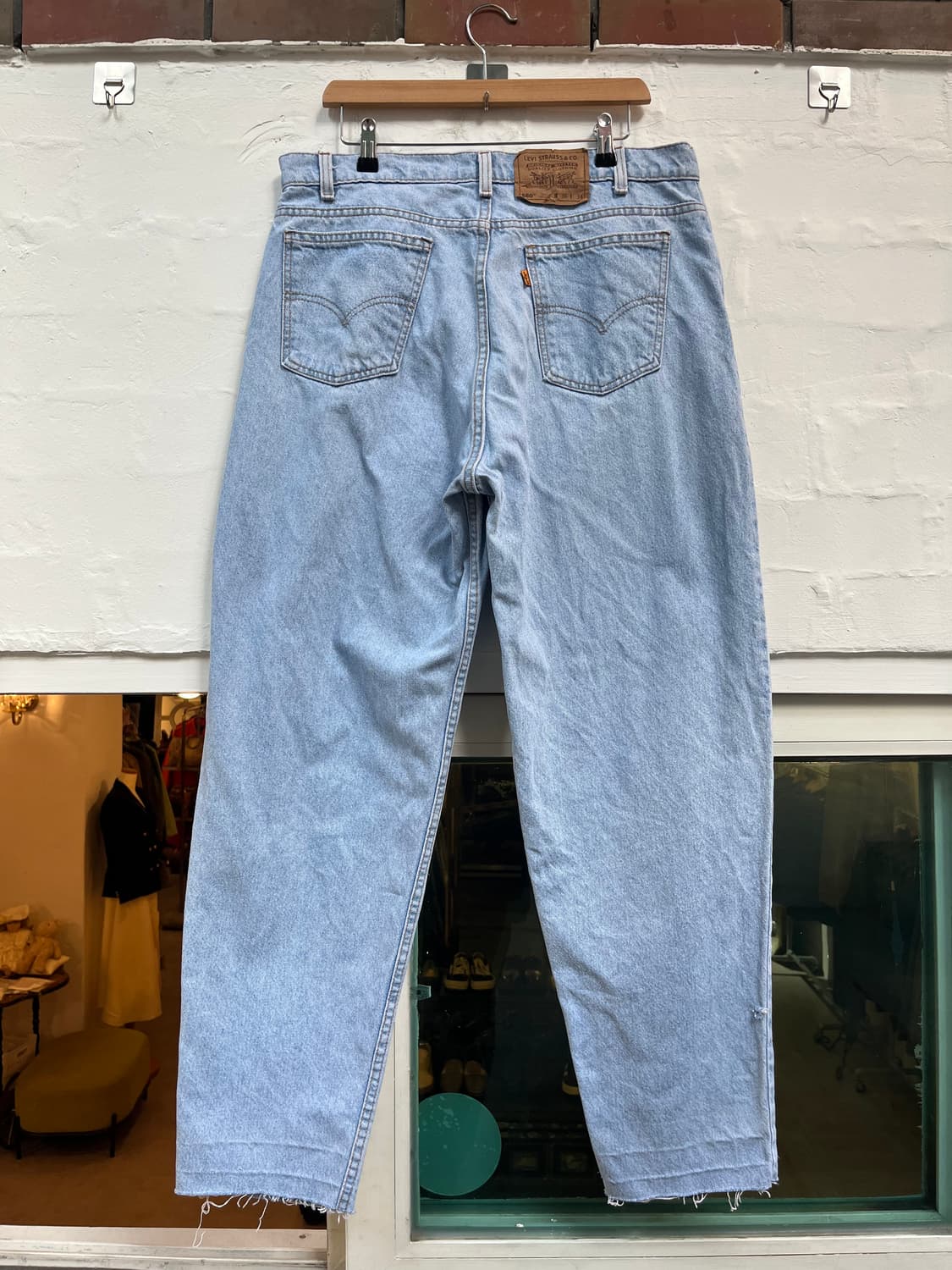 Levis 560 오렌지탭 루즈 테이퍼드 워싱 데님 팬츠 36x34 상품이미지6