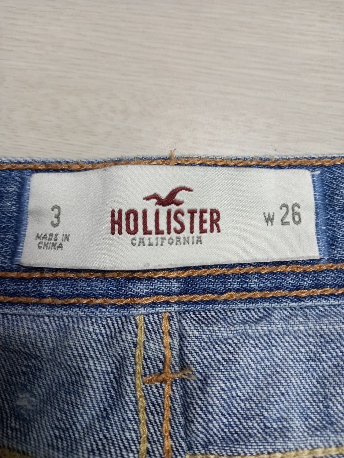 26 HOLLISTER 데미지워싱 데님 핫팬츠 26-633 상품이미지5