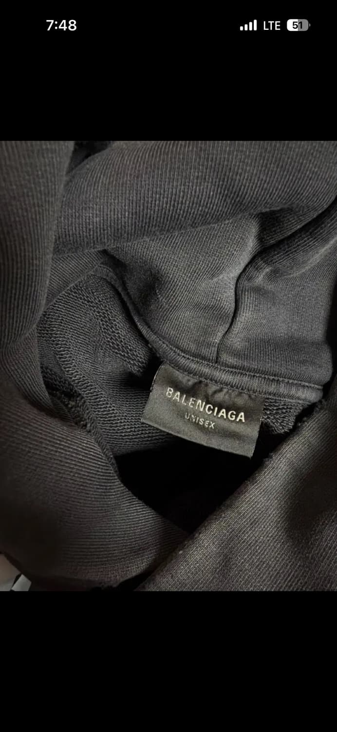 발렌시아가 테이프로고 후드 m사이즈 그레이팝니다! 상품이미지4