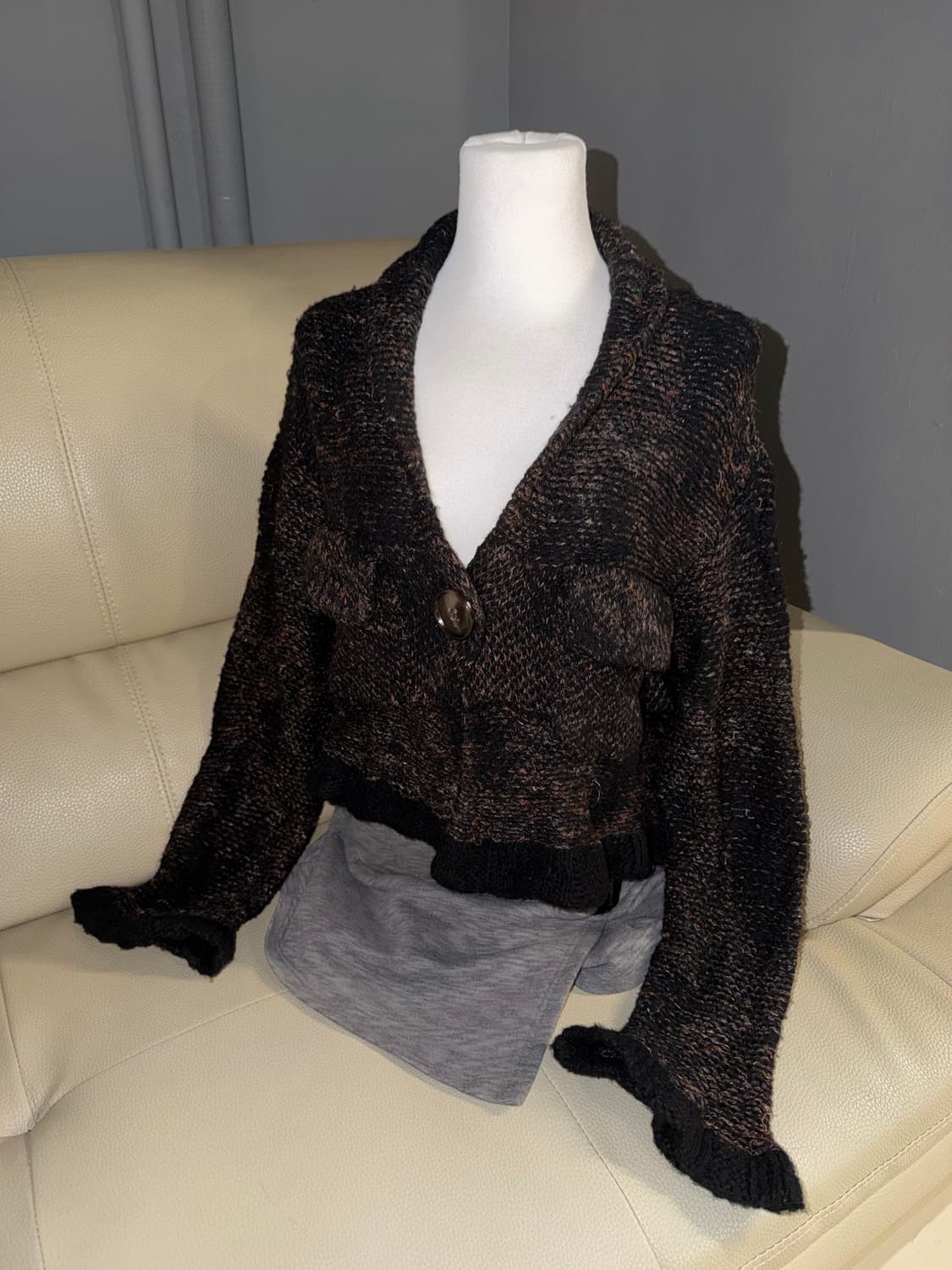 pocket detail texture point cardigan 상품이미지1