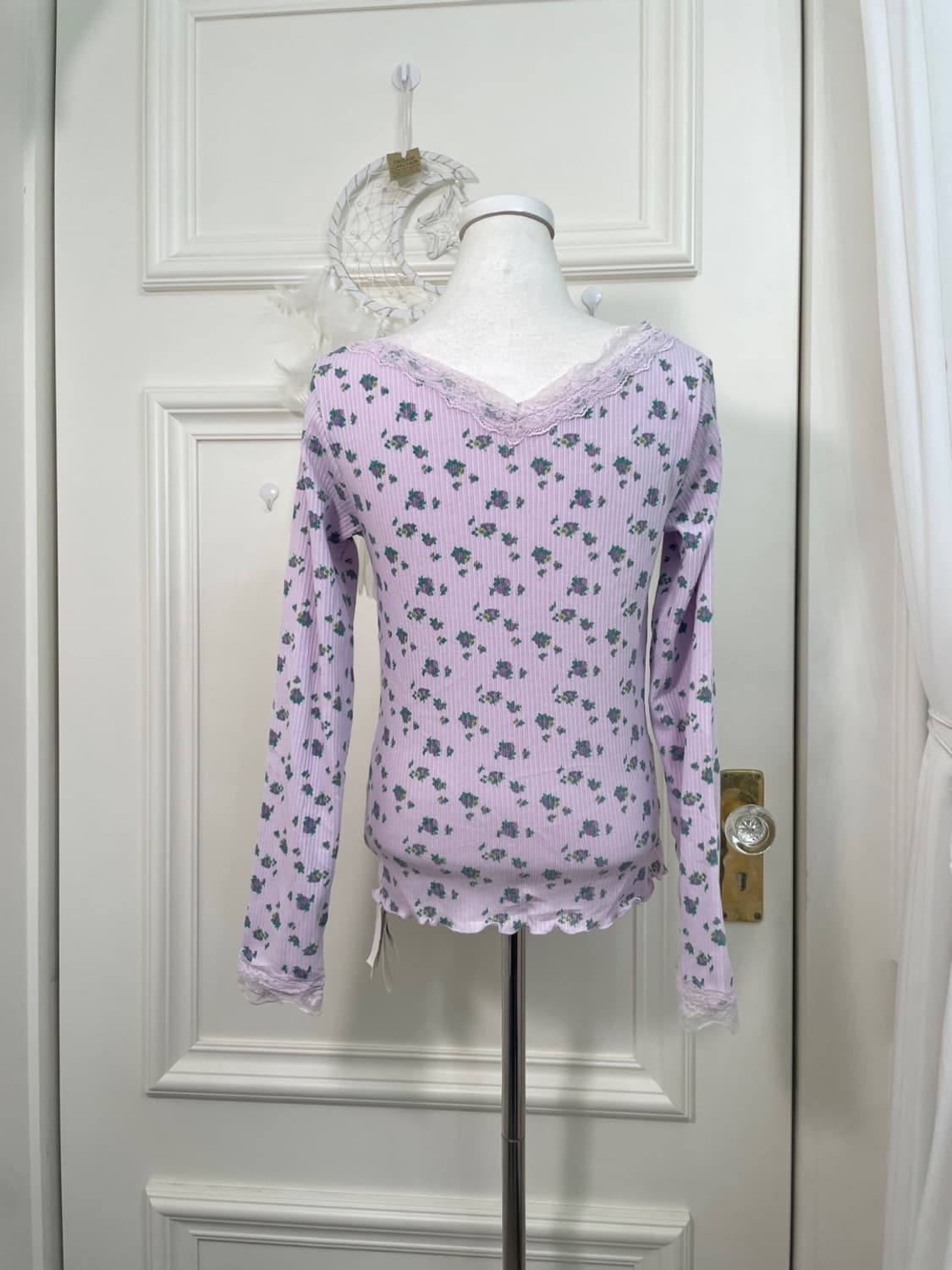 lavender flower lace point basic shirrin 상품이미지3
