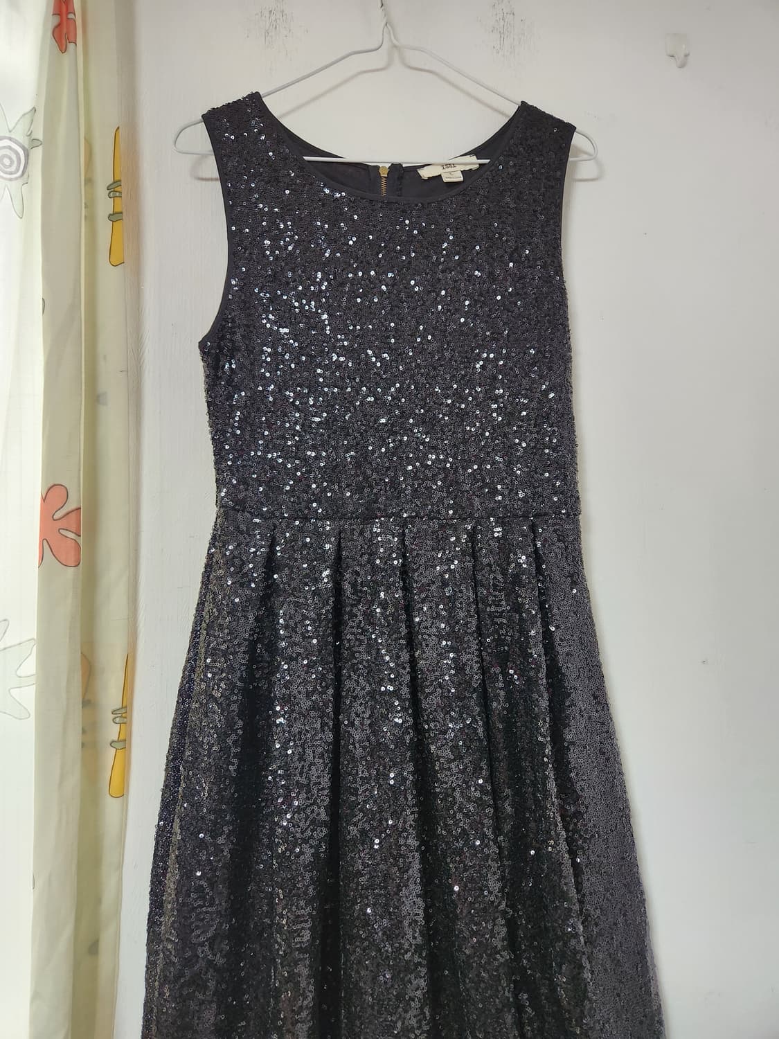 블랙 스팽글 플레어 원피스 무대복 L 상품이미지3