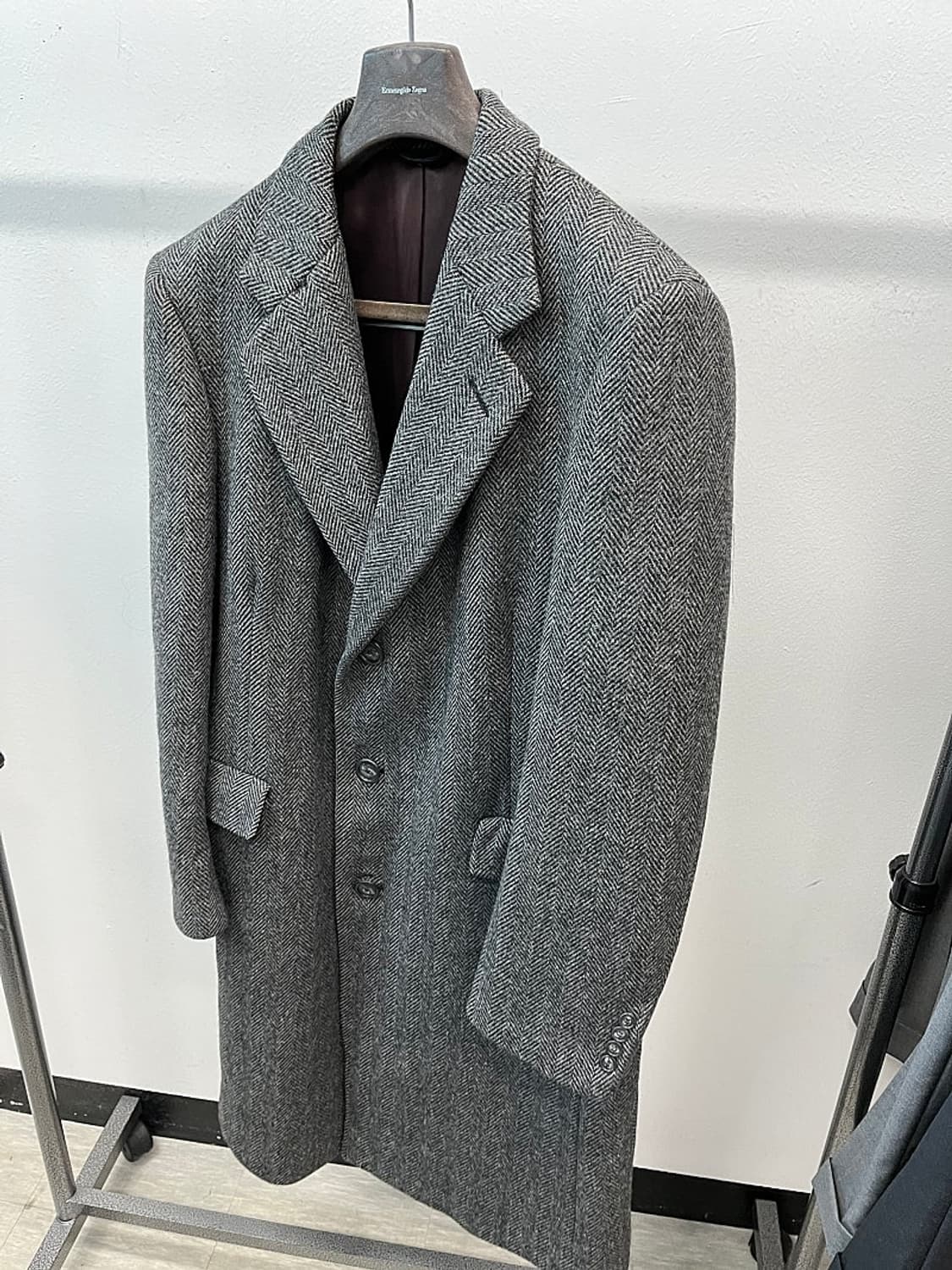 105-110) 크리스탄디올 헤링본 롱코트  상품이미지1