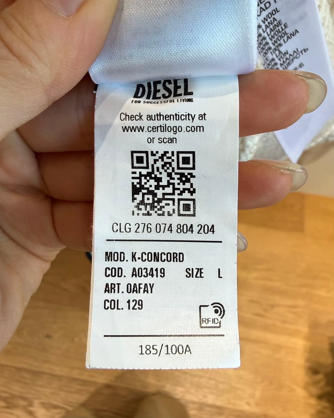 디젤 아이보리 패치워크 울 니트  상품이미지10