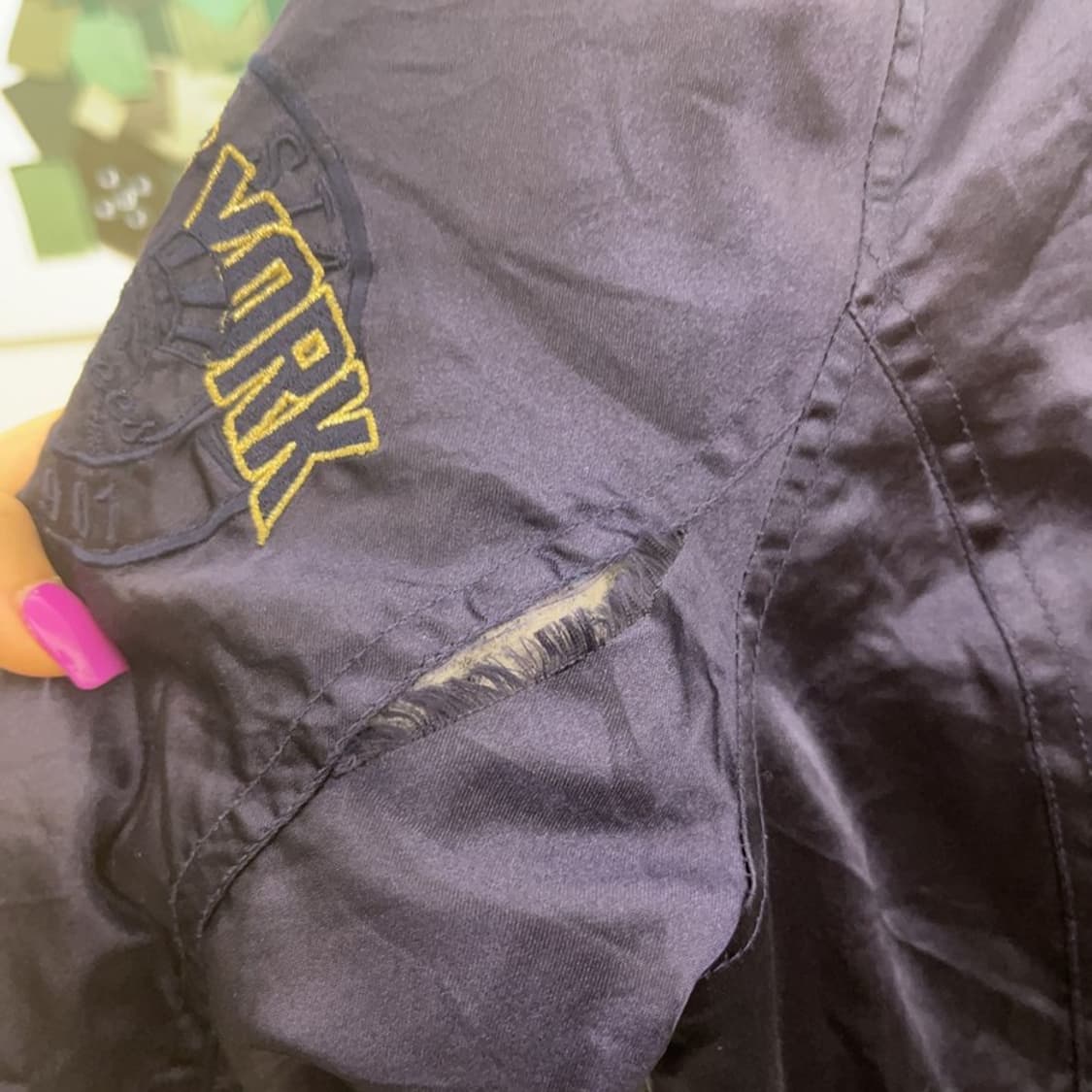 MLB 뉴욕 양키스 올드스쿨 새틴 바시티 자켓 90 C07039 상품이미지8