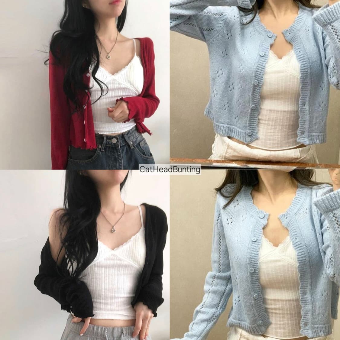 핀터깔 레이스 골지 나시 브라렛 상품이미지5