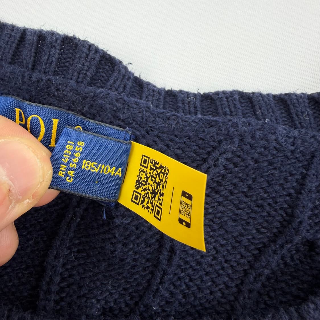 폴로 랄프로렌 케이블 니트 qr정품 상품이미지6