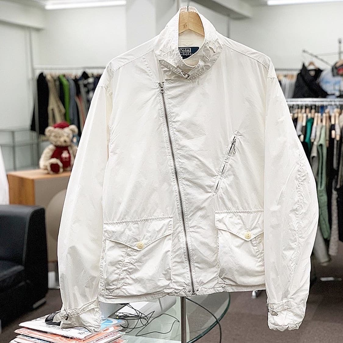 폴로 랄프로렌 화이트 코튼 라이더 자켓 상품이미지1