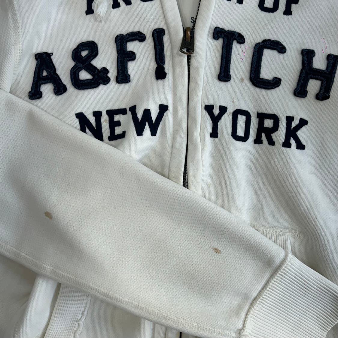 Abercrombie 아베크롬비 뉴욕 아이보리 후드집업 상품이미지7