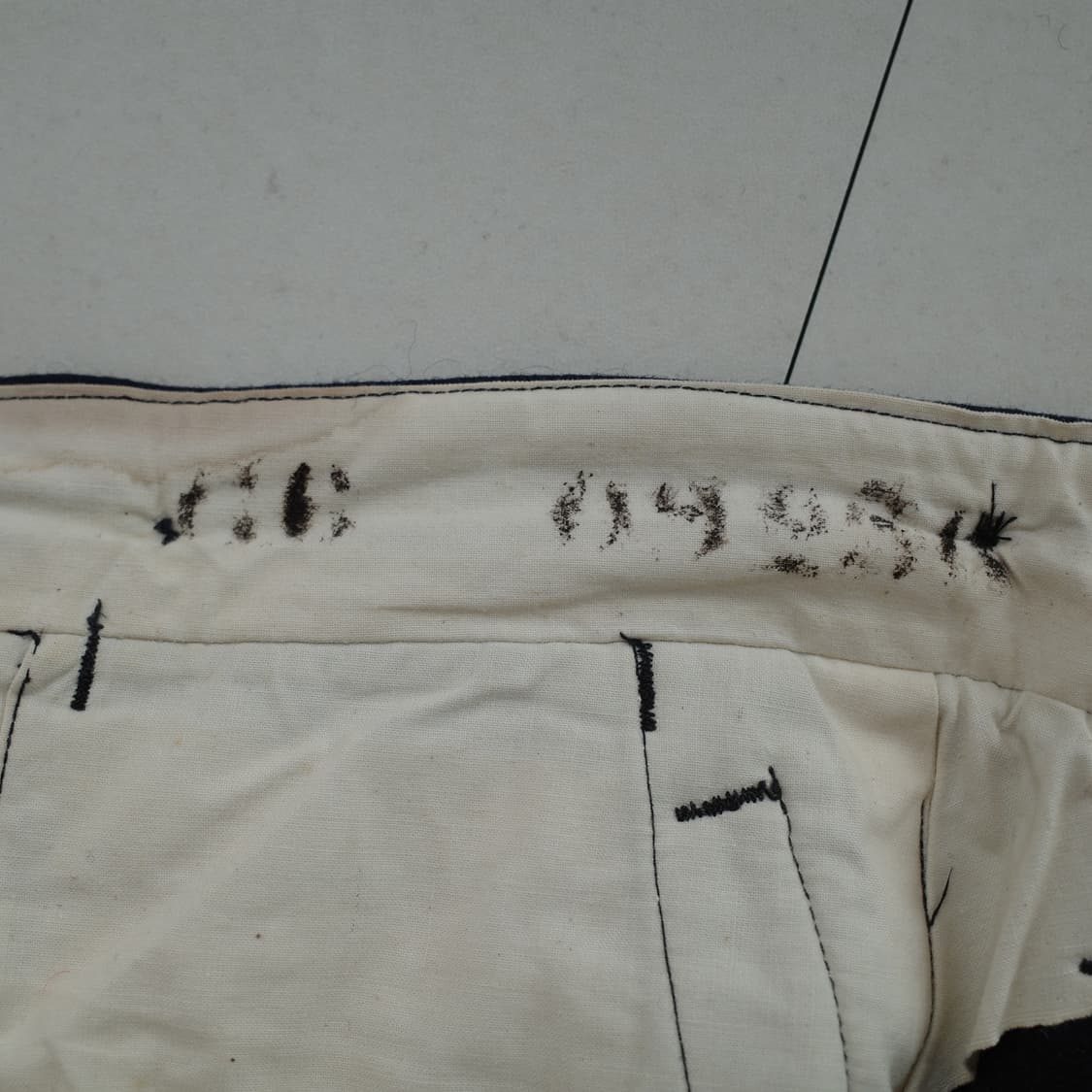 60s 오리지널 프랑스 해군 세일러 울 팬츠 33 프렌치 네이비 상품이미지5