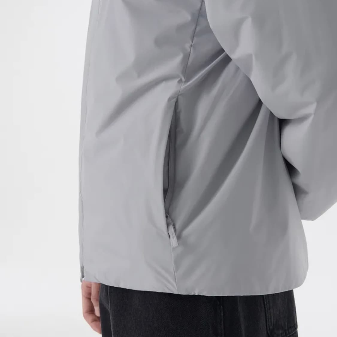 후디드 올라운드 패딩 재킷  [라이트 그레이] 상품이미지3