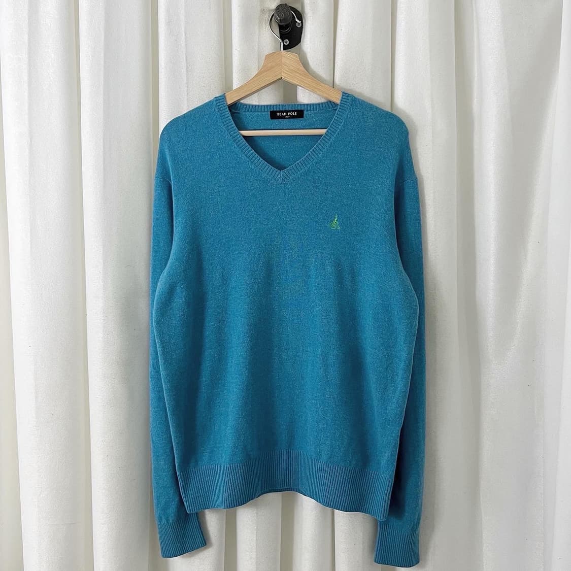 빈폴 블루 브이넥 니트 상품이미지1