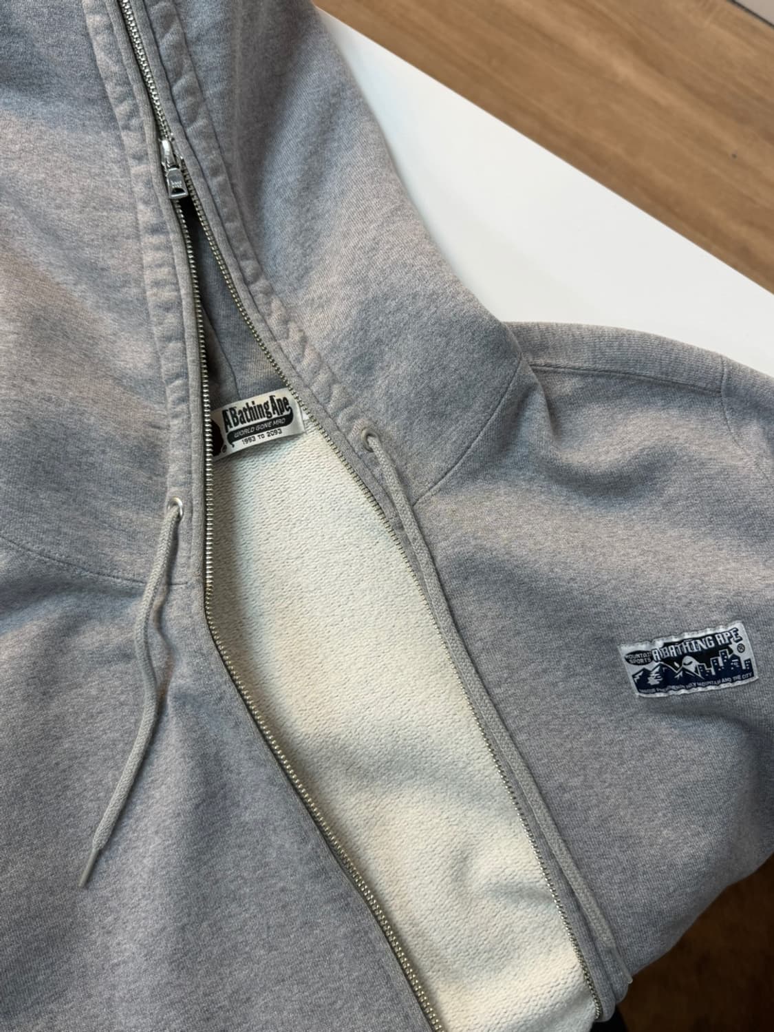 베이프 그레이 후드집업 상품이미지3