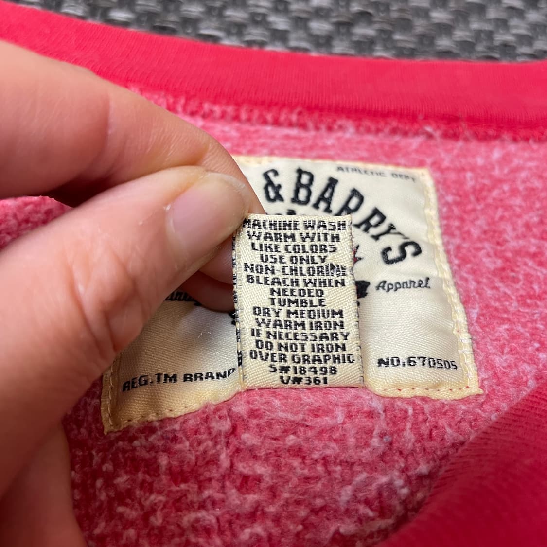 빈티지 레드 기모 맨투맨 M 상품이미지5