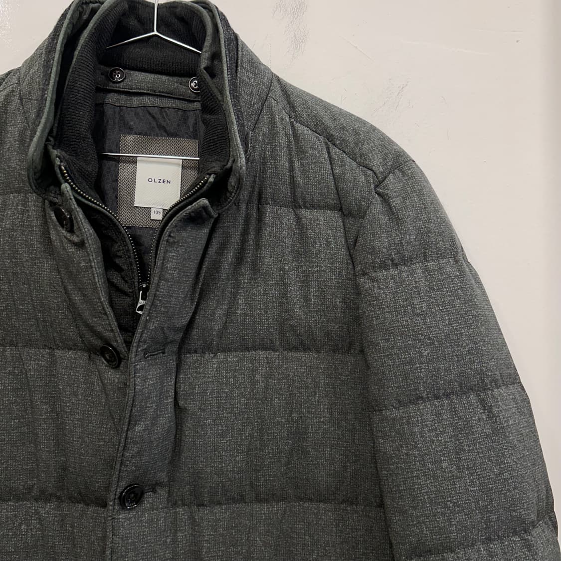 올젠 구스다운 차이나카라 누빔 퀼팅 자켓 상품이미지1