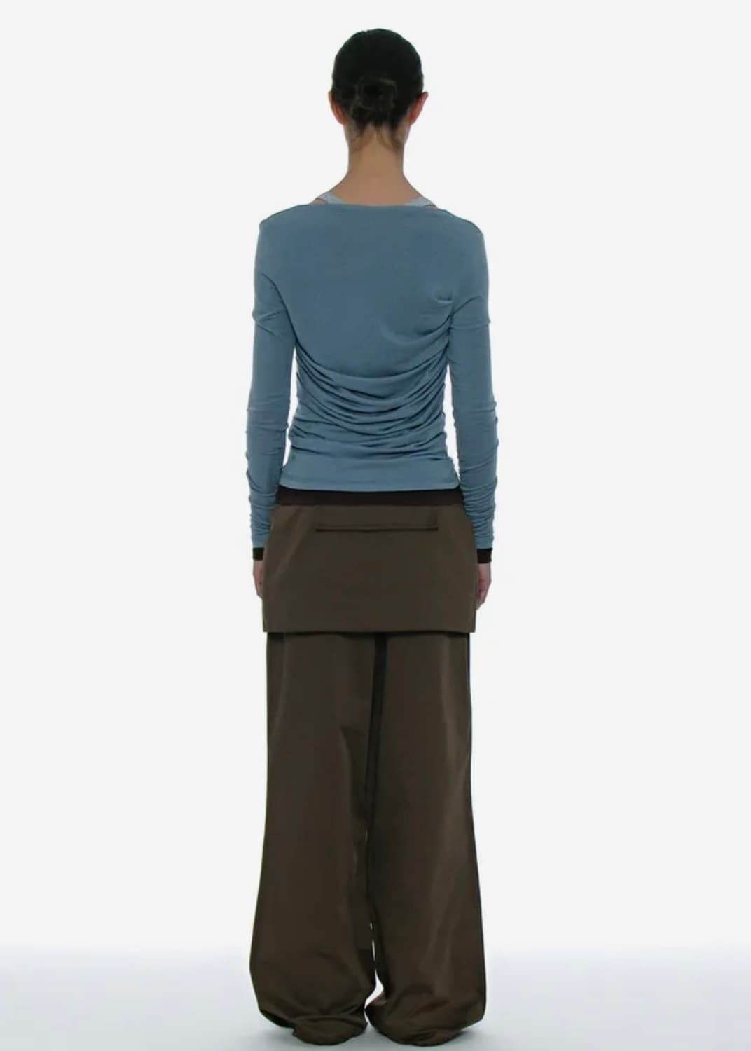 2WAY 벨티드 레이어드 파라슈트 팬츠_브라운 상품이미지3