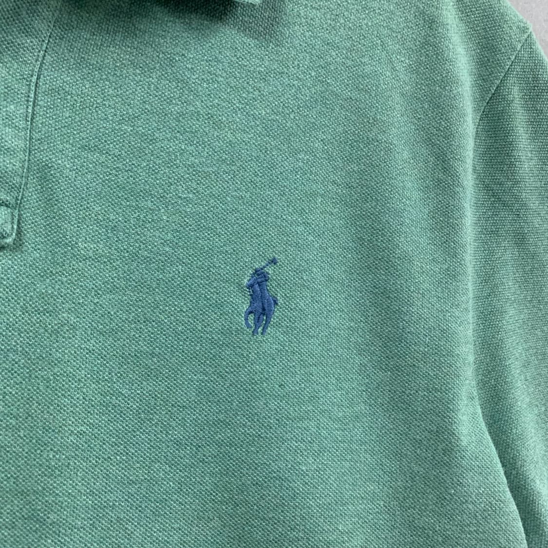 L 폴로랄프로렌 커스텀 슬림핏 그린 PK 반팔 카라티 상품이미지3