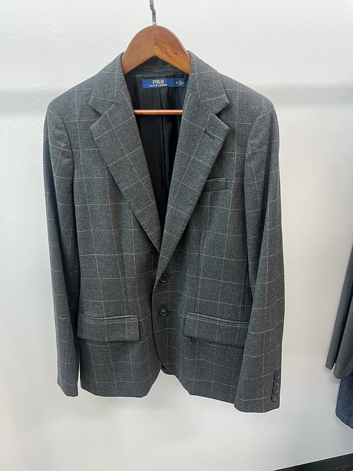 여) 폴로 그레이 체크자켓  상품이미지4