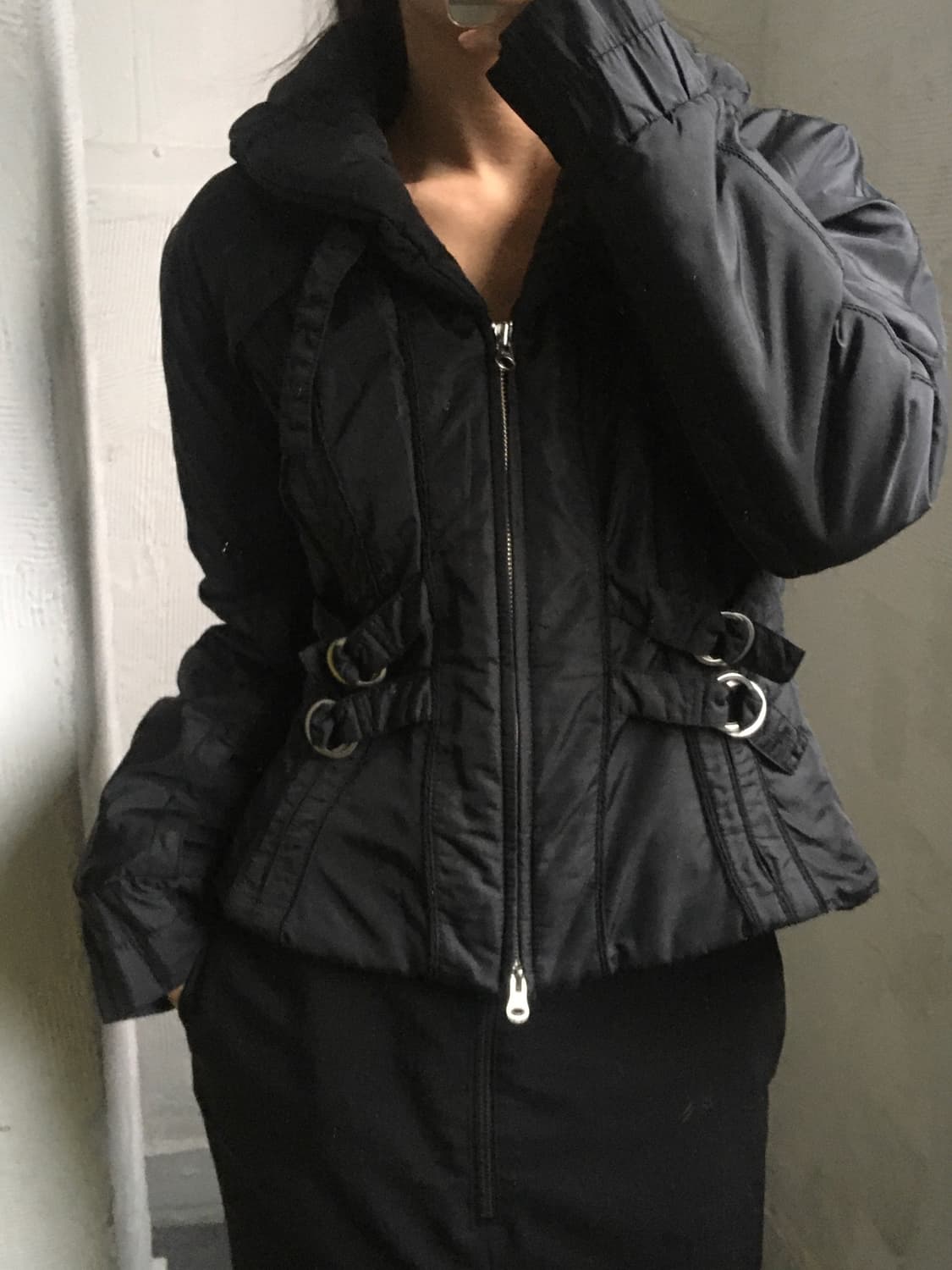 Armani Exchange 아르마니 익스체인지 블랙 카라 숏패딩  상품이미지1