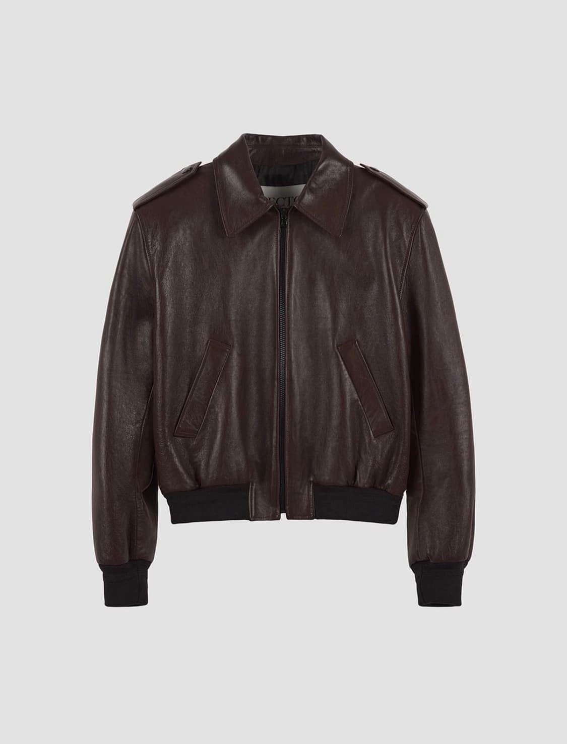 렉토 에폴렛 레더점퍼 브라운 S 상품이미지1