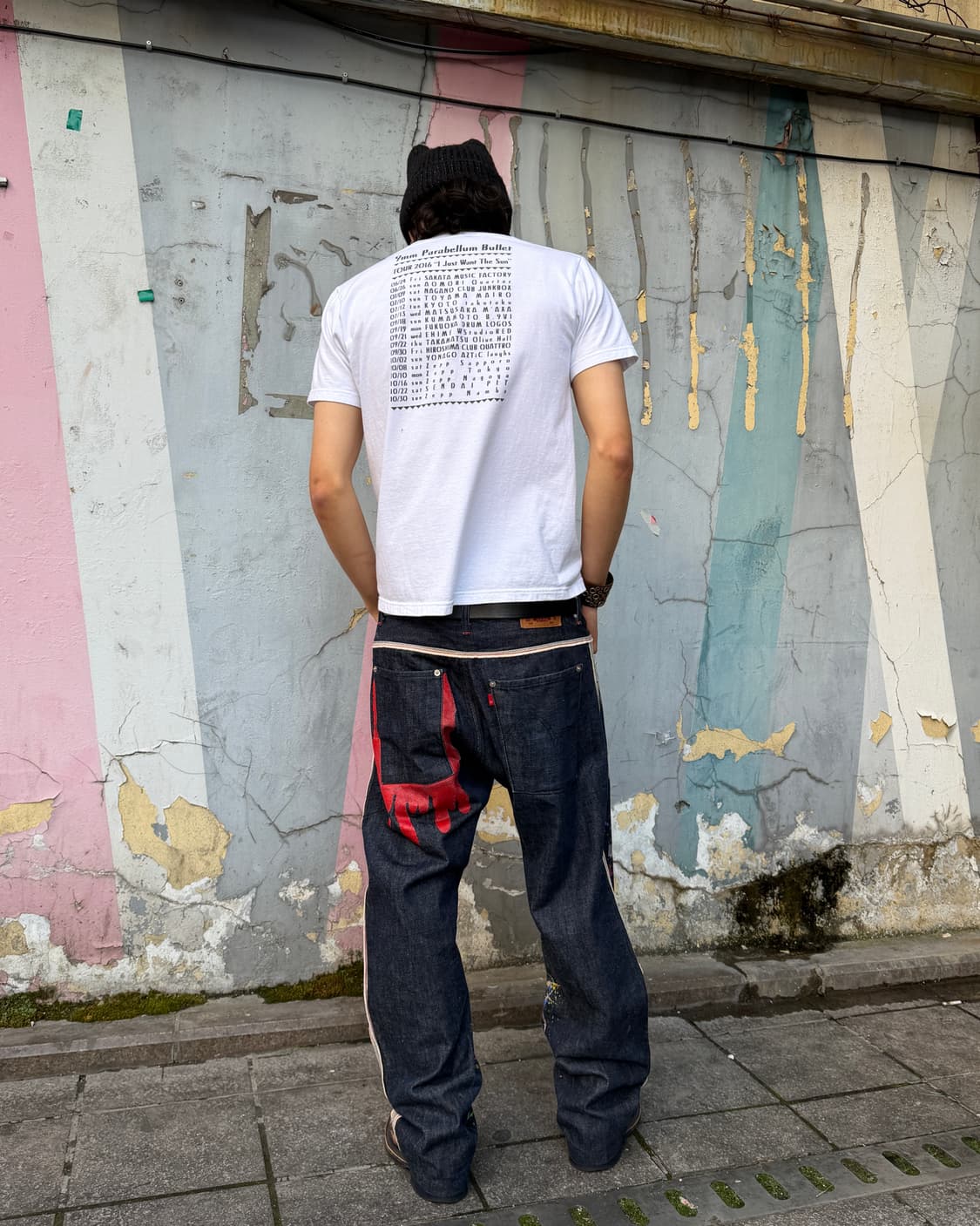 Evisu Black Cherry Splash denim pants 상품이미지2