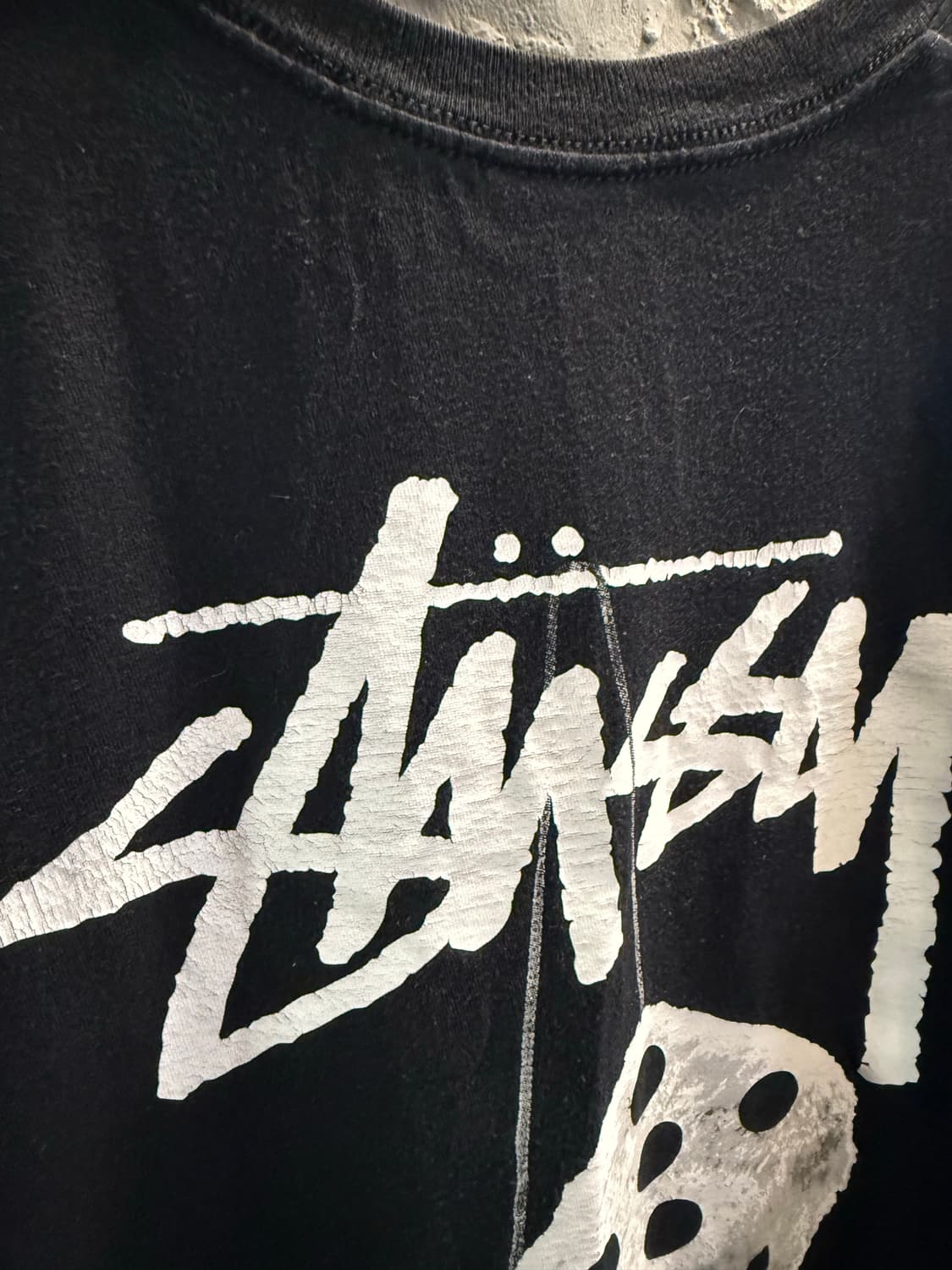 XL 스투시 STUSSY 오리지널 다이스 그래픽 로고 반팔 티셔츠 블랙 상품이미지4