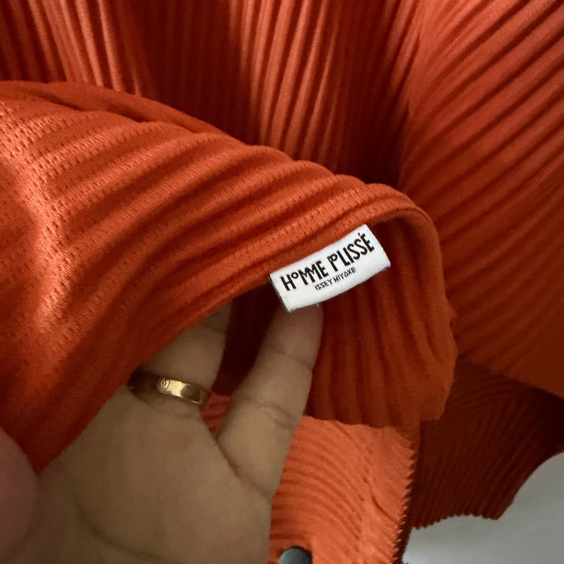 이세이미야케 옴므플리세 오버사이즈 플리츠 자켓 오렌지 2(프리) 상품이미지4