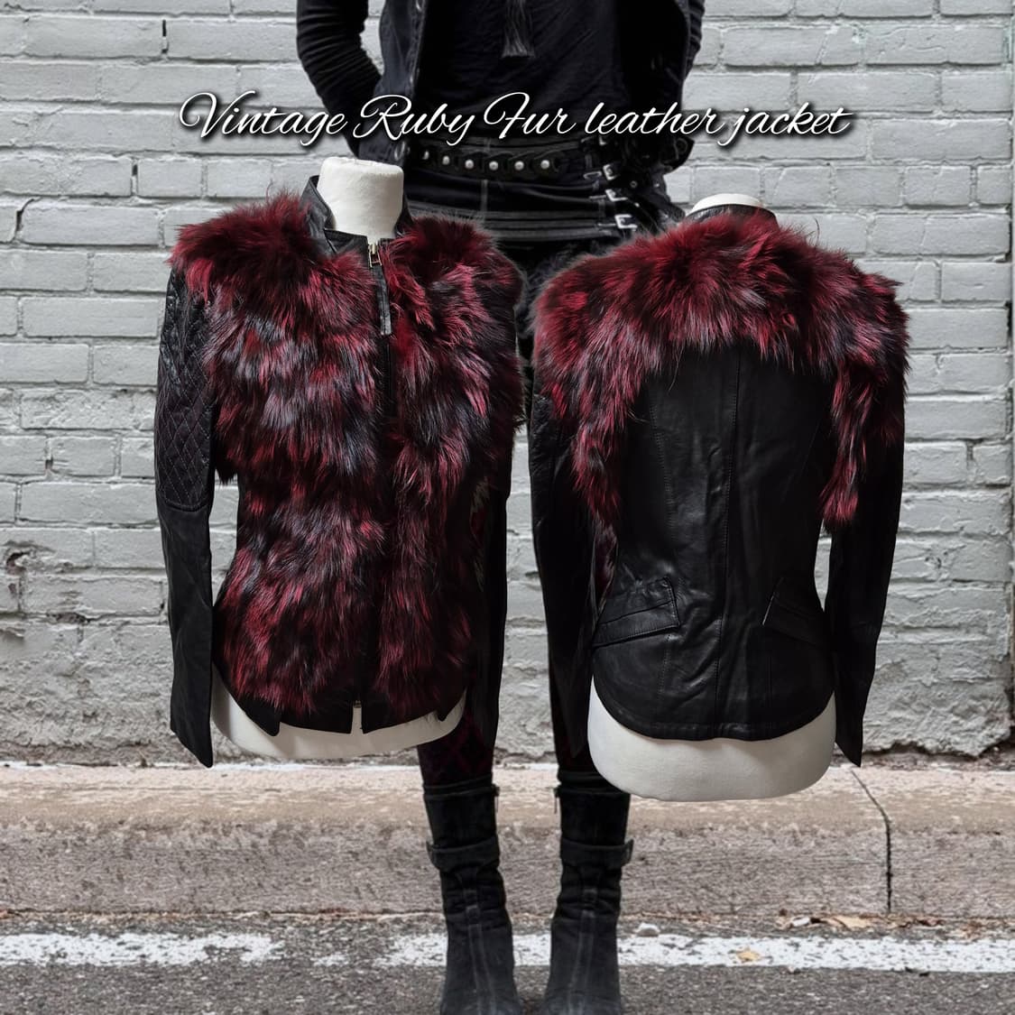 Vintage Ruby Fur leather jacket 상품이미지1