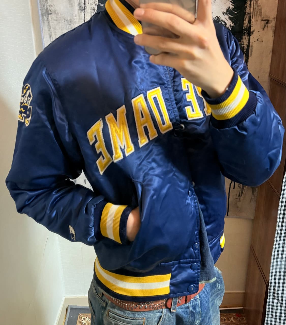 Starter(스타터) 90's 노트르담 새틴 자켓 상품이미지1