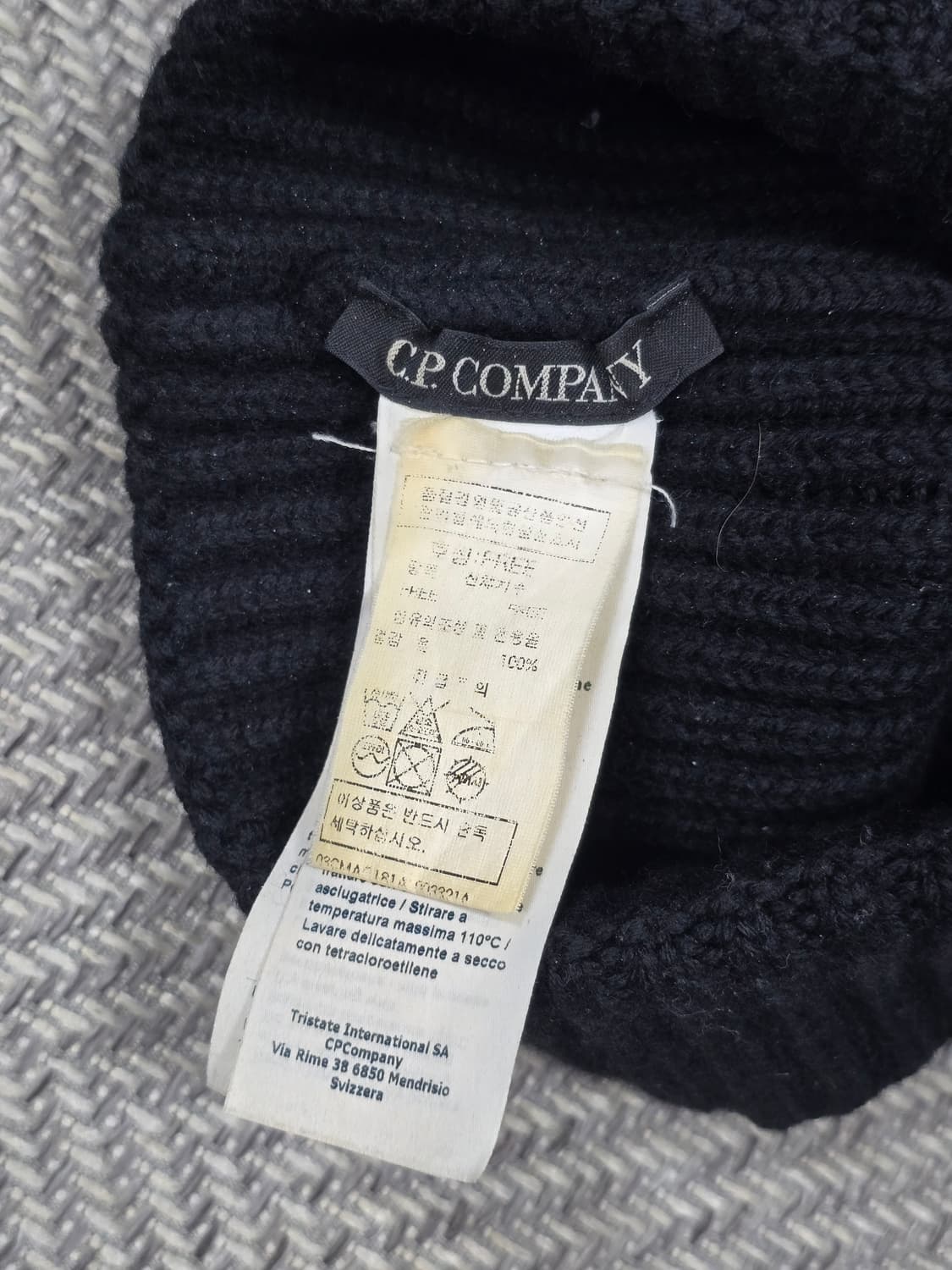 CP company 고글 울 비니 블랙 상품이미지3