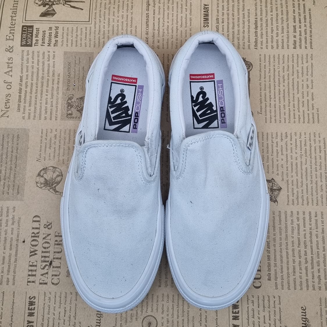 반스 슬립온 화이트 스케이트보드화230 상품이미지2