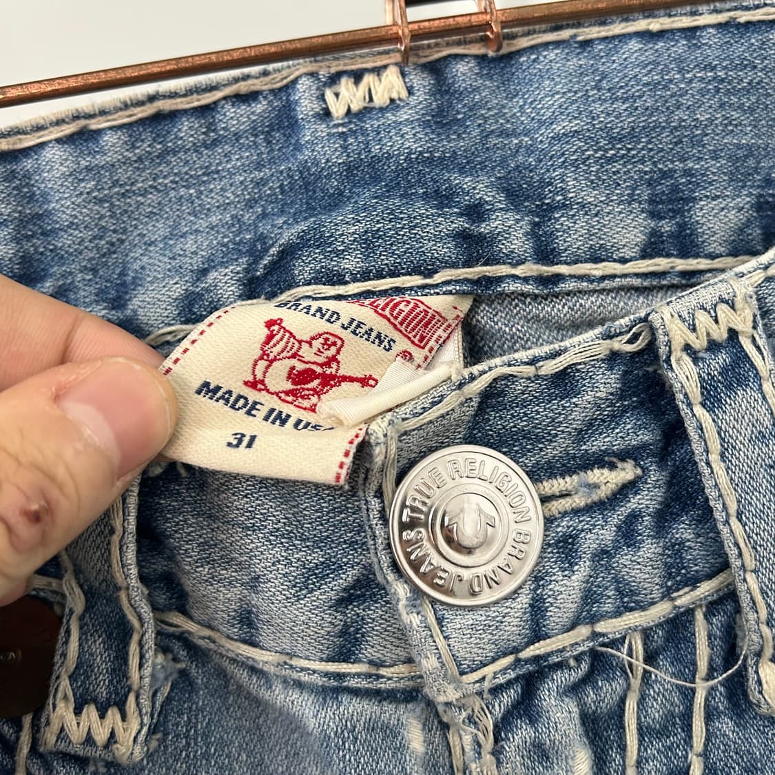 트루릴리전 데미지 부츠컷 데님 팬츠 상품이미지8